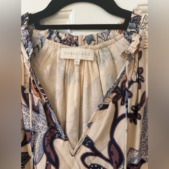 Caballero Kelsie Pocket Dress Cupro Flower Print Size M - Picture 3 of 6